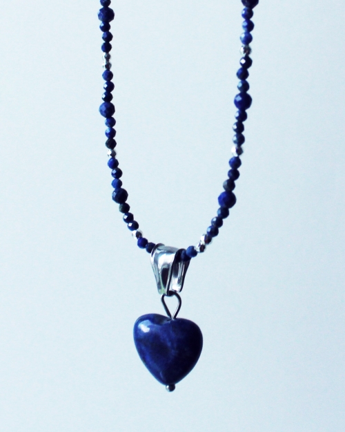 Naszyjnik z serduszkiem | lapis lazuli