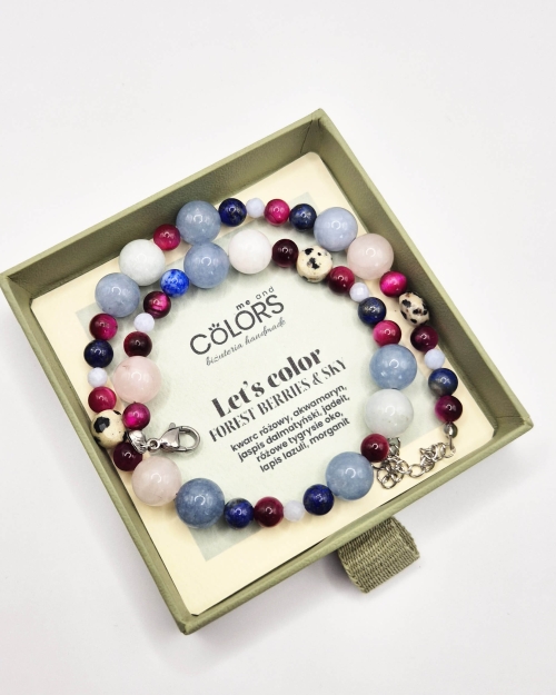 Naszyjnik Let's color | forest berries & sky