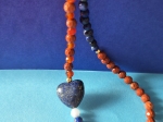 Choker z kamieni naturalnych | lapis lazuli, karneol, czerwony jaspis i akwamaryn