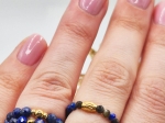 Zestaw 3 pierścionków | lapis lazuli, brązowy obsydian