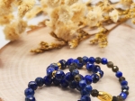 Zestaw 3 pierścionków | lapis lazuli, brązowy obsydian