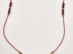 Naszyjnik Berry (czerwony koral) - w wersji czerwonej, naszyjnik na nici jedwabnej