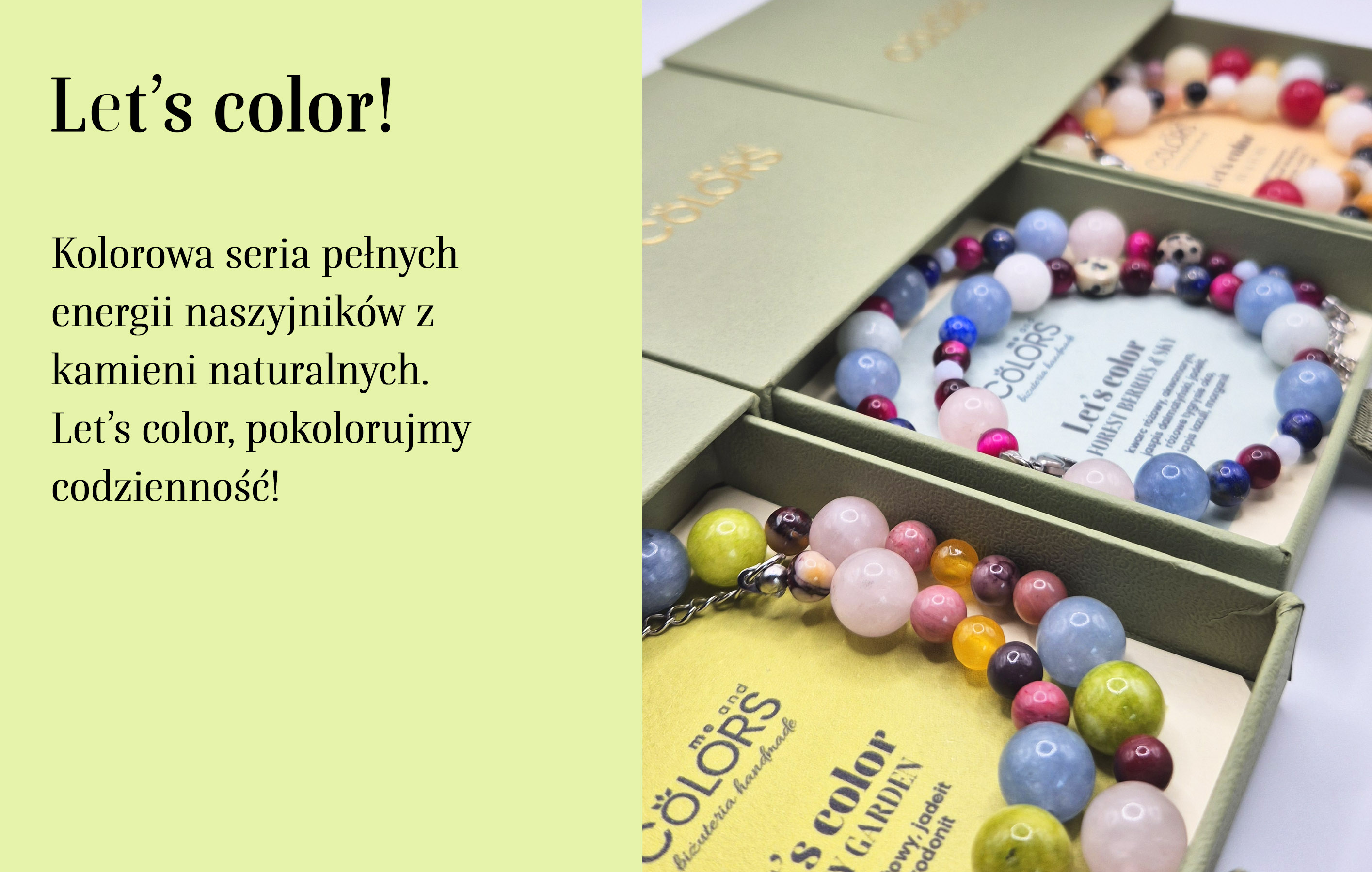 kolorowe naszyjniki z kamieni naturalnych