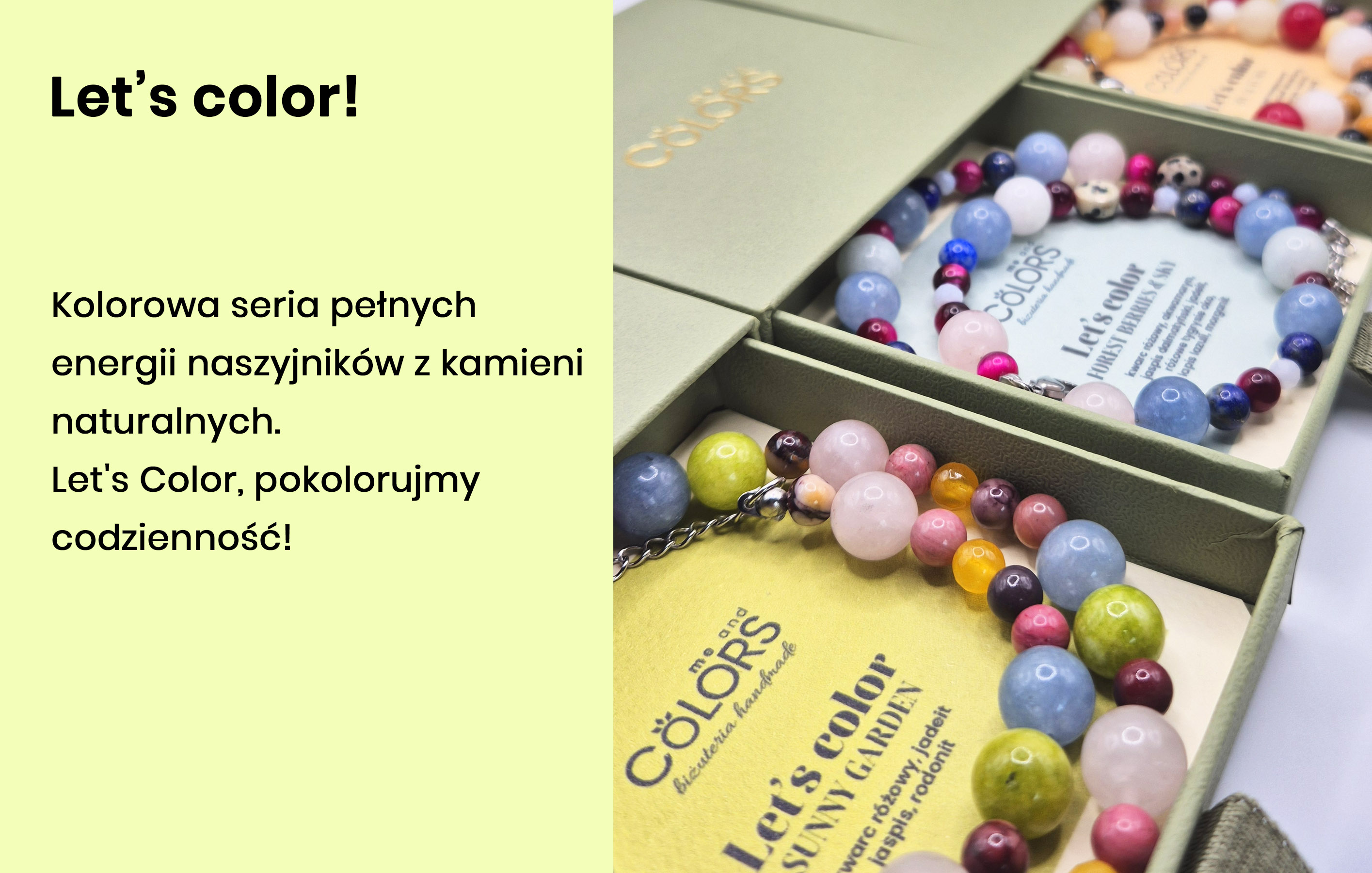 kolorowe naszyjniki z kamieni naturalnych
